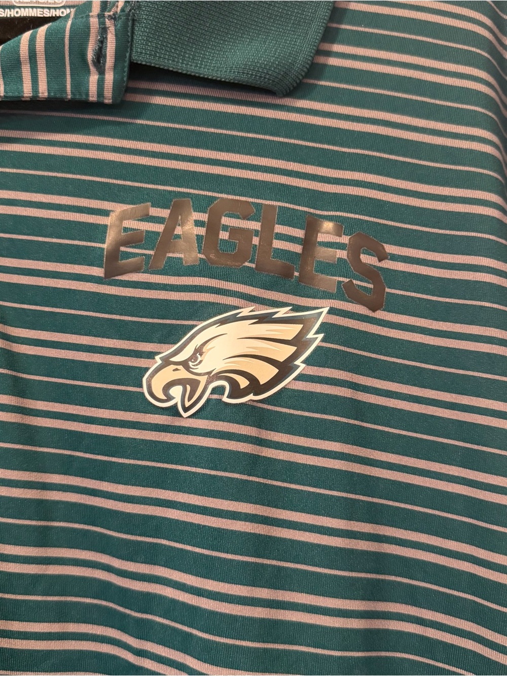 Philadelphia Eagles NFL Team Apparel Striped Polo Shirt XL